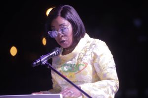 Mrs Shirley Ayorkor Botchway, Minister of Foreign Affairs and Reional Integrationg speaking at the ceremony