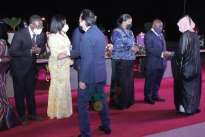 25. President Akufo-Addo (2nd from right), exchanging pleasantries from some of the diplomats and their pouses at the event