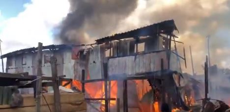 Investigations show sawdust fire razed down Tema Timber Market