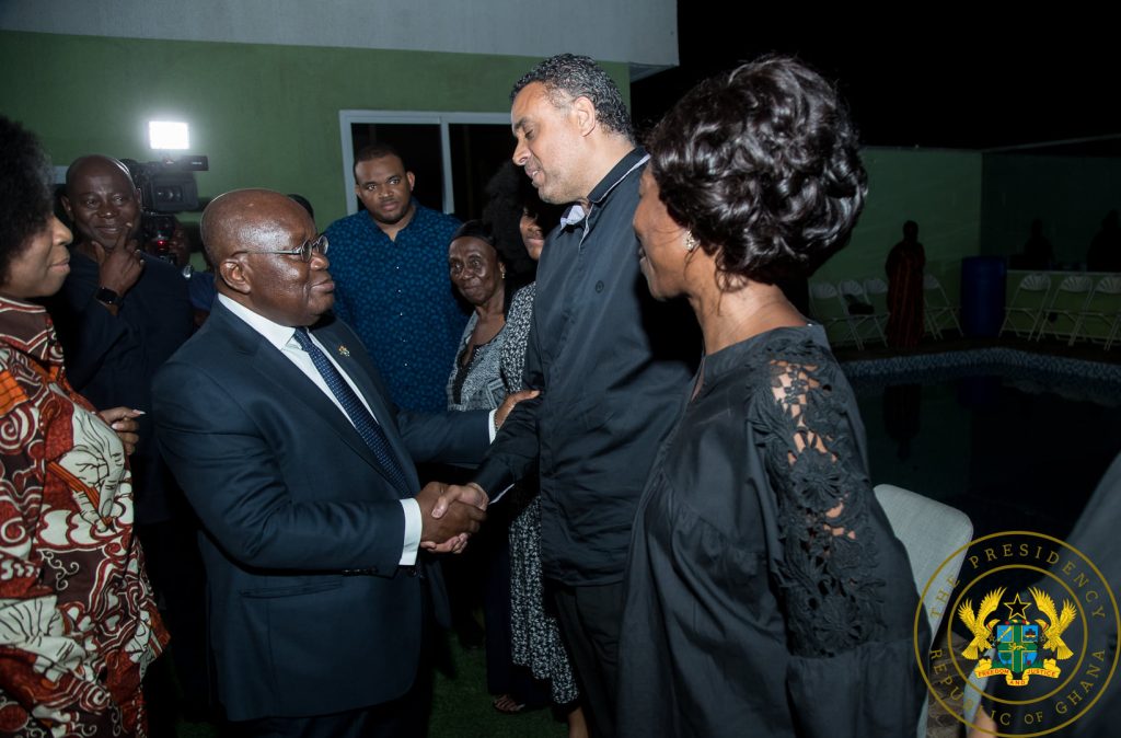 President Akufo-Addo commiserates with Bishop Dag Heward-Mills and family