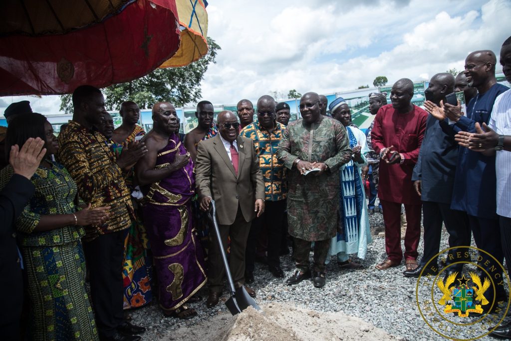 President Akufo-Addo cuts sod for construction of $90 Million University of Engineering and Agric Science in Eastern Region