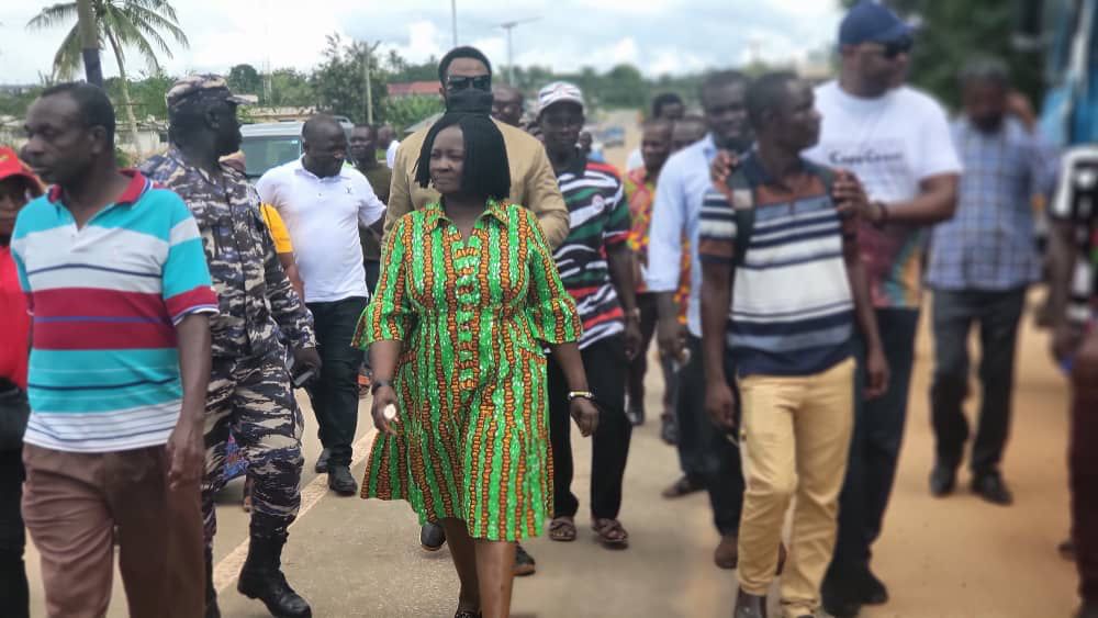 Prof. Naana Opoku-Agyemang visits flood victims in Central Region