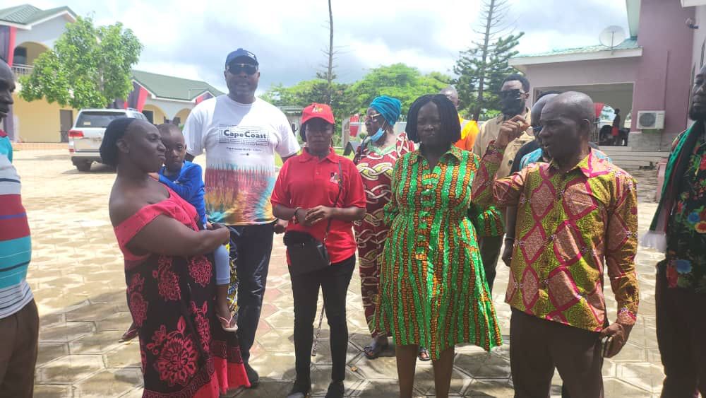 Prof. Naana Opoku-Agyemang visits flood victims in Central Region