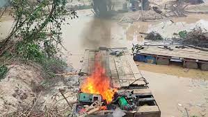 Illegal mining along River Offin: Assembly member, 4 others arrested; 300 Chanfans destroyed