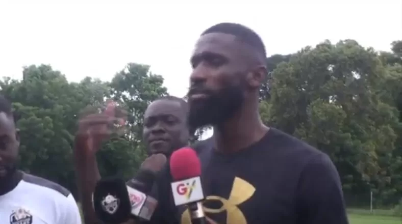 Accra: Real Madrid defender Antonio Rüdiger interacts with young footballers in Ghana