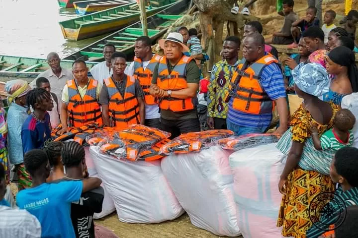 Samuel Okudzeto Ablakwa gives life Jackets to indigenes of North Tongu