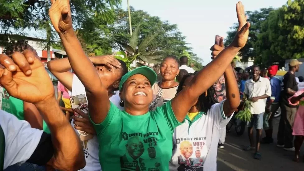 Liberia election: Vehicle rams crowd celebrating President-elect Boakai's victory