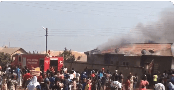 Ampem Darkoa Techiman club house destroyed by fire