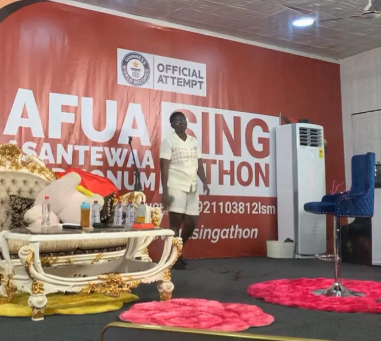 Afua Asantewaa dominates day 2 of attempt record-breaking sing-a-thon