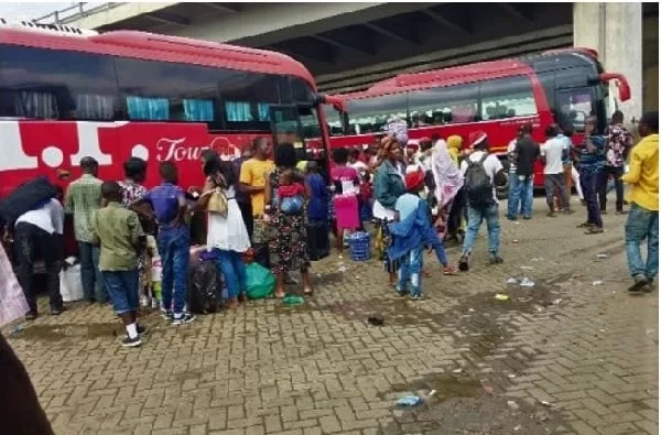 Drivers at Gye Nyame Transport Station