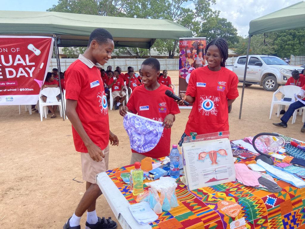 Students of Amasaman cluster of schools, CONIWAS, partners mark Menstrual Hygiene Day with a durbar