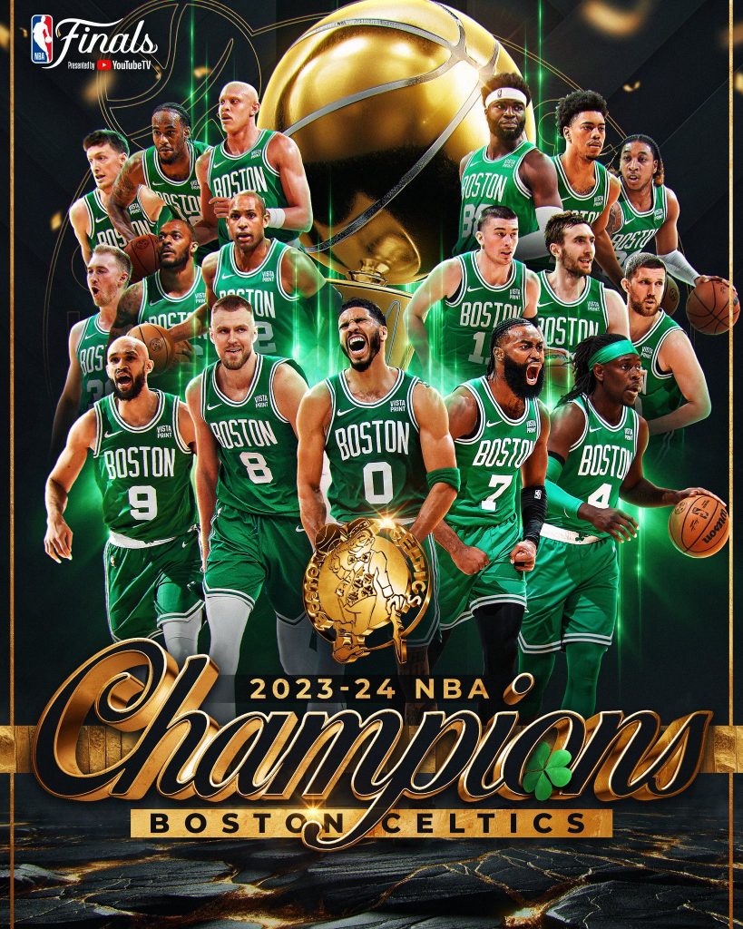 Boston Celtics clinch record 18th NBA title with triumphant win over Dallas Mavericks