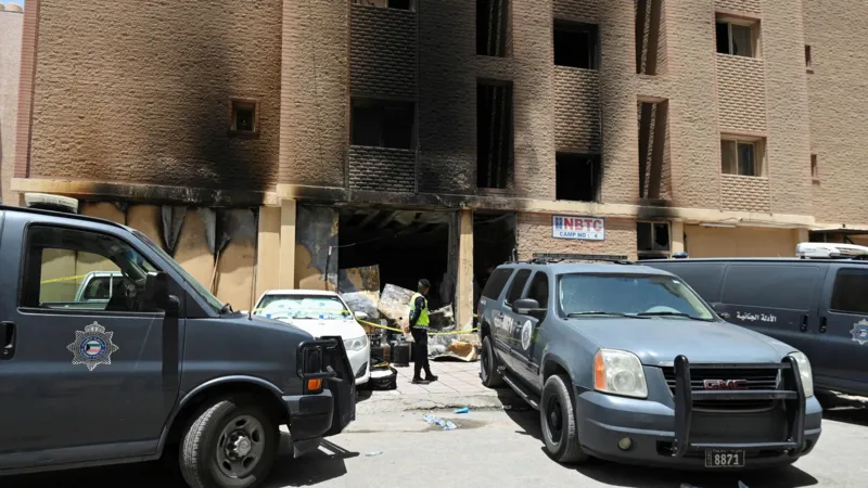 Dozens dead as fire engulfs Kuwait residential block