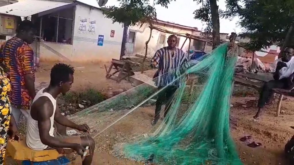 Fishers preparing illegal fishing gear for fishing- Fisheries Alliance