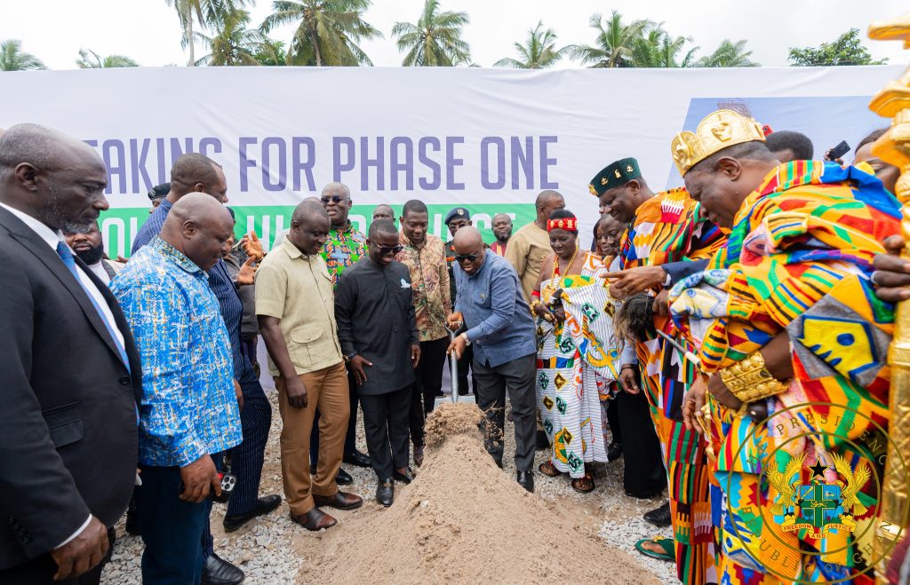 Prez Akufo-Addo cuts sod for work on Petroleum Hub Development Project in Jomoro