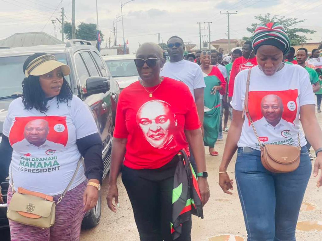 Betty Mould and Marietta Brew campaign in Ashanti region for Mahama’s comeback