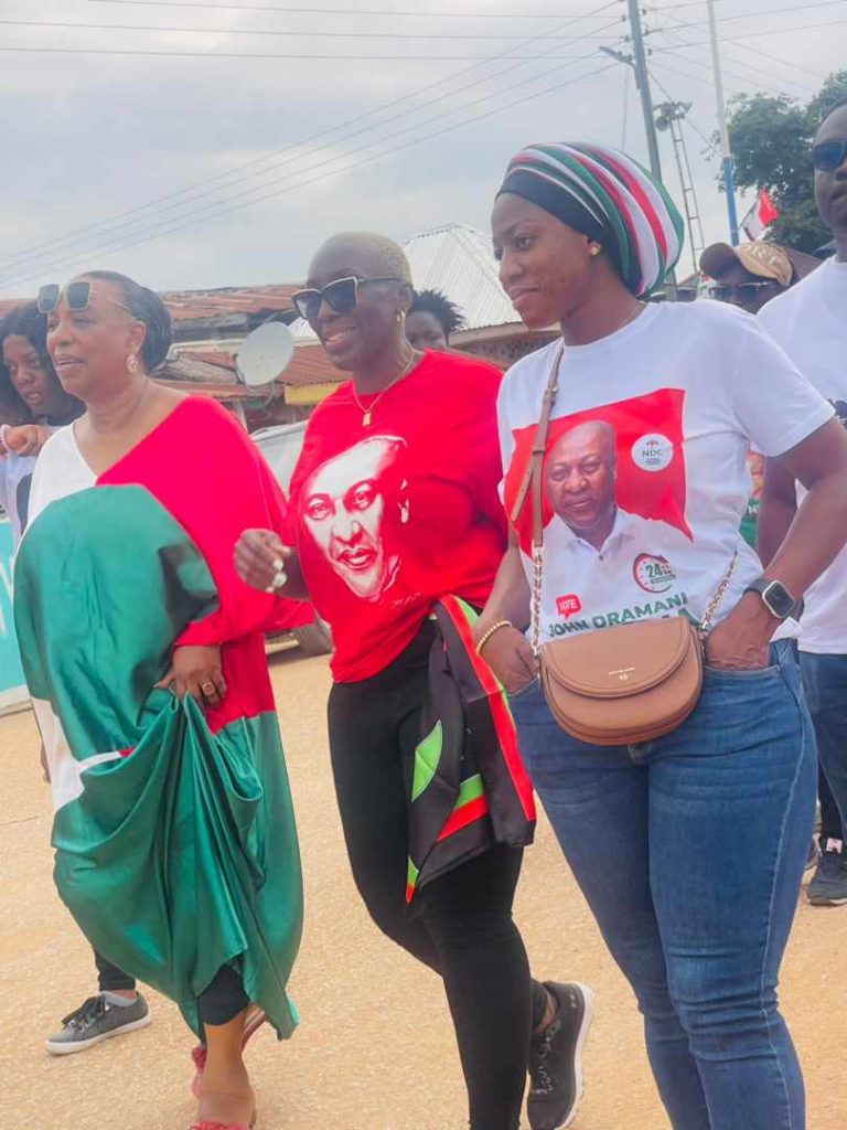 Betty Mould and Marietta Brew campaign in Ashanti region for Mahama’s comeback