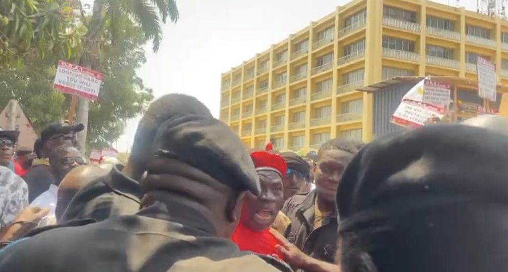 NDC group clashes with police at Finance Ministry