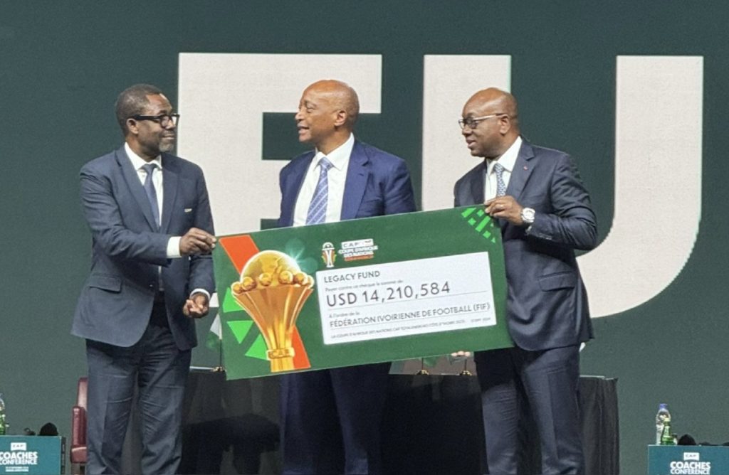 CAF donates $14 million to Côte d'Ivoire for football development