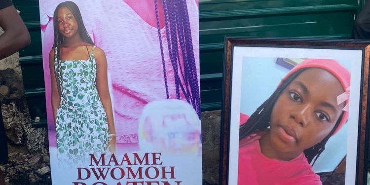 East Legon accident: Families, friends hold vigil in honour of two young girls