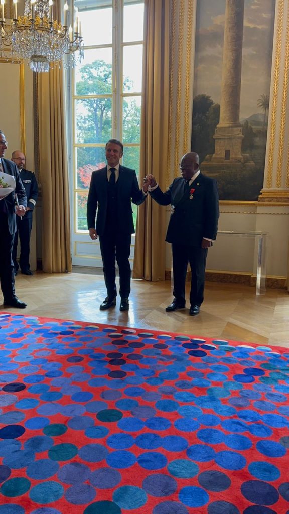 Macron honours Akufo-Addo with ‘Grand Officier de la Légion d’Honneur’ in France