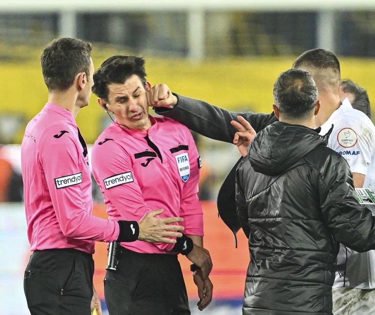 President of Turkish football club sentenced to prison for attacking referee