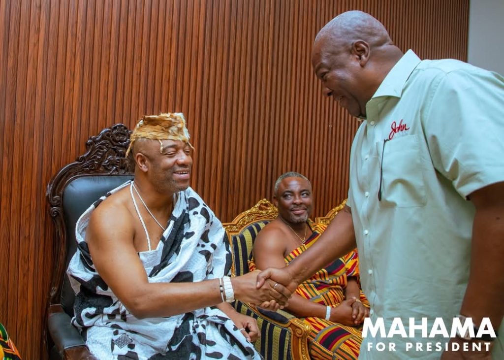 John Mahama meets Ga Mantse commits to promoting rich cultural heritage