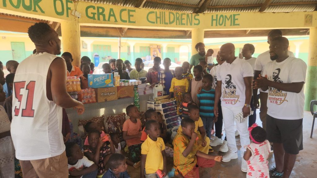 Former Table tennis champion Nana Yaw Boateng spreads Joy at Our of Grace Orphanage Home with donations